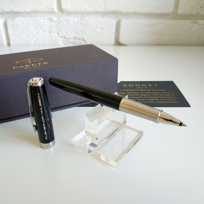 Ручка роллер Parker Sonnet Lacquer Deep Black CT