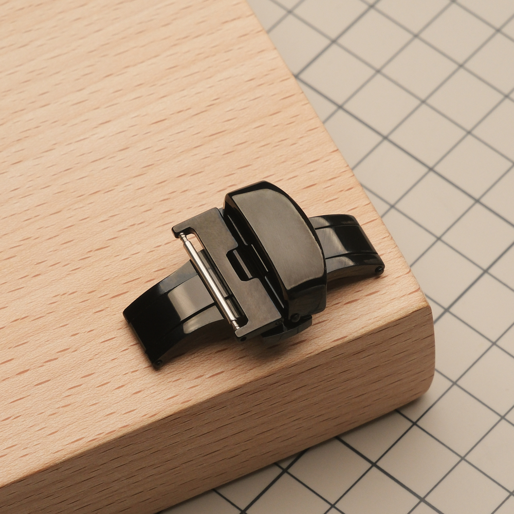 Застежка-бабочка с фиксирующим механизмом, цвет черный