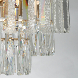 Люстра подвесная хрустальная для гостиной и спальни De City Бриз", 420Вт, площадь освещения 21м²