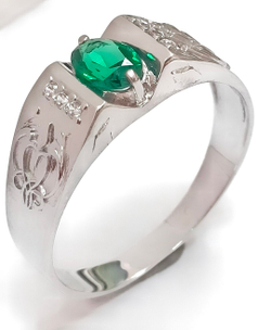 Ювелирное кольцо из серебра с нанокристалом