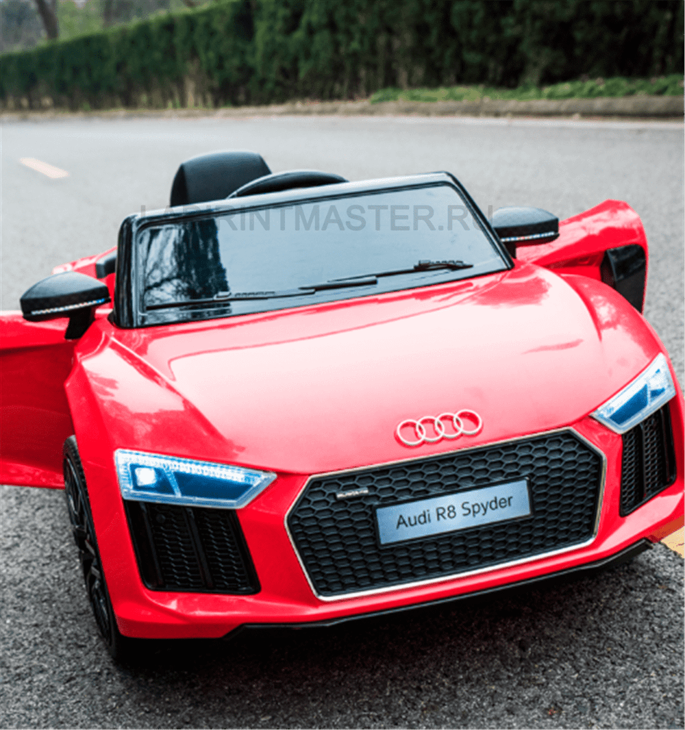 Детский электромобиль "AUDI R8" 12V, красный