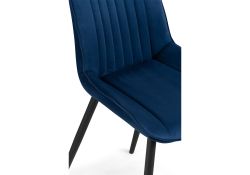 Стул на металлокаркасе Седа велюр синий / черный
