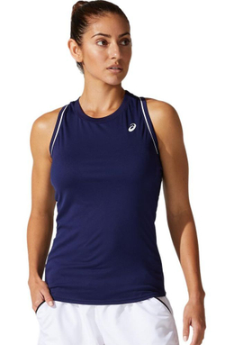Женский топ теннисный Asics Court W Piping Tank - небесный