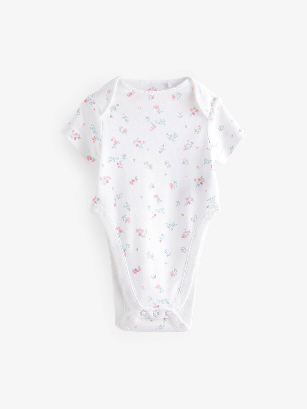 Боди с коротким рукавом для малышей с дисплазией тазобедренного сустава Next N44-441, 3 шт., Белый, Розовый