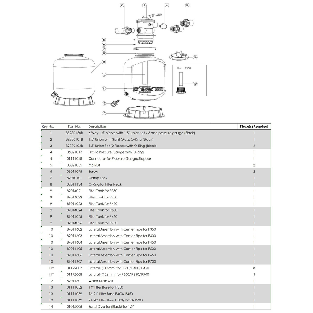 Фильтр Aquaviva P450 (8 м3/ч, D449)