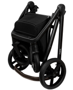 Детская коляска Roan Esso Кожа 3 в 1 с автокреслом Pituso Baesa Pro Black,Beige Canopy ESSK/210/1 Black /Black/руч.Тем.коричневый