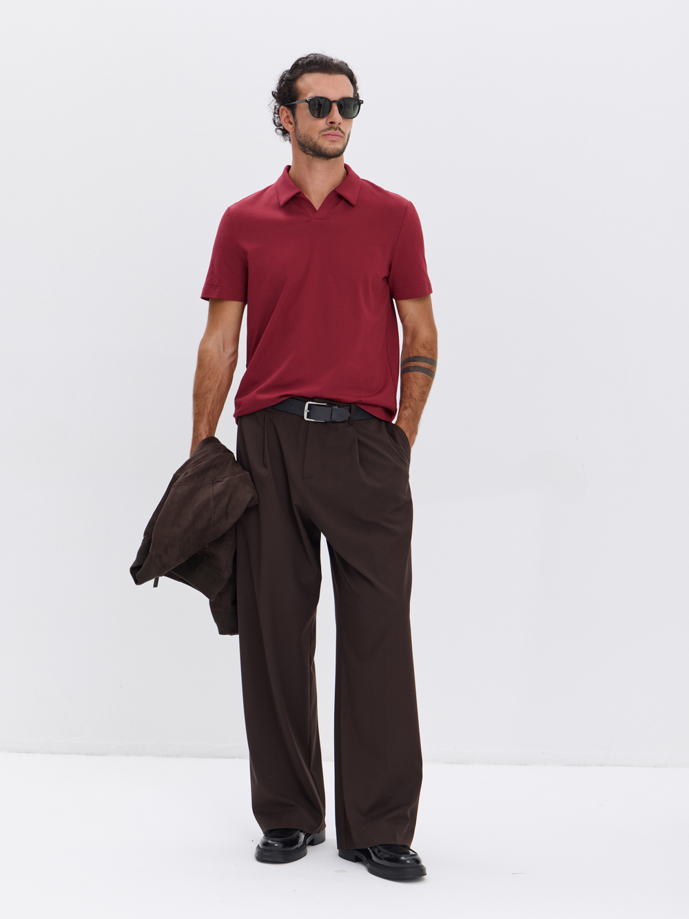 Футболка-поло трикотажная повседневная