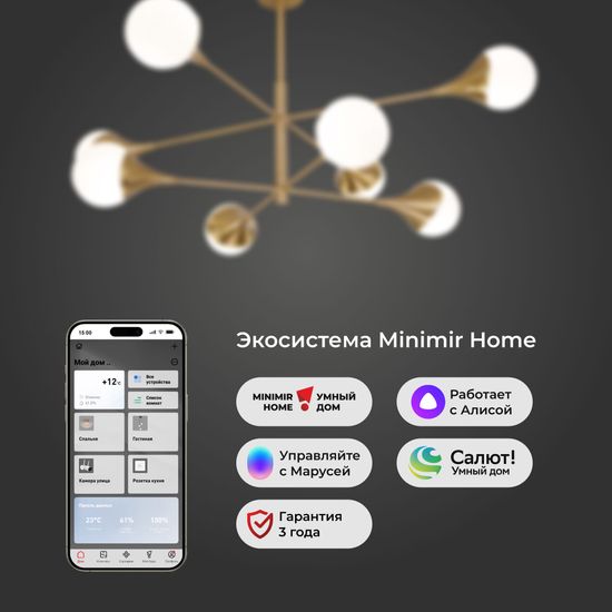 60168/8 / потолочный светильник / латунь Smart