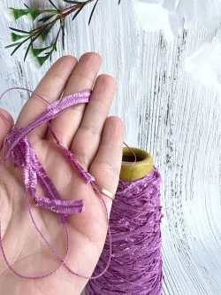 Пряжа для вязания травка пушистая реснички