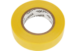 Изолента ПВХ KRANZ 0,13х19 мм, 25 м, желтая KR-09-2202