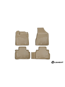 Коврики в салон для NISSAN Murano, 2016-, 4 шт. (полиуретан, бежевые) ELEMENT3D3661212K