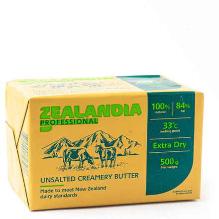 Масло сладко-сливочное несолёное 84%, Zealandia, 500 г