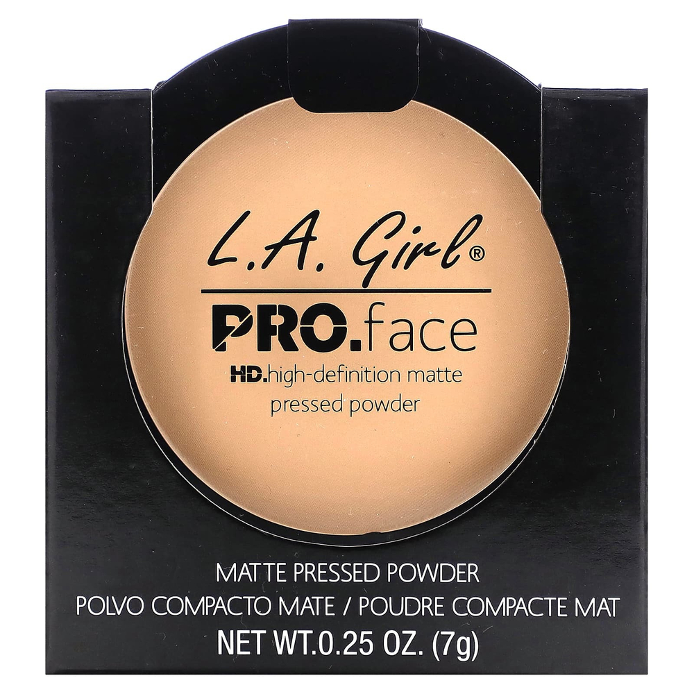 L.A. Girl, PRO. Матовая прессованная пудра для лица, GPP605 телесный бежевый, 7 г (0,25 унции)