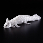 Аксолотль гибкая сегментная подвижная игрушка, 18 см., 3D печать, белая