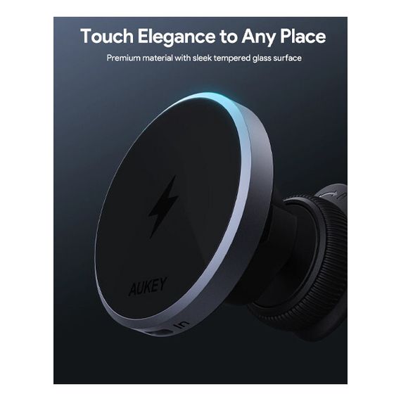 Автомобильный держатель Aukey MagFusion Dash QI2 15 Вт (HD-MC13)