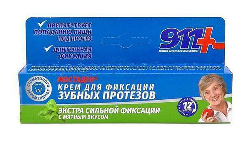 911 Крем для фиксации зубных протезов МОСТАДЕН 40 мл