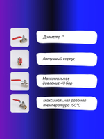 Кран шаровый 1" Valtec ВР