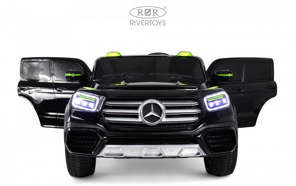 Детский электромобиль RiverToys М007БХ М007БХ-BLACK-GLANEC/черный глянец