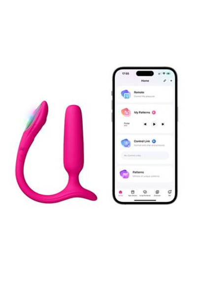 Розовый анальный вибратор с клиторальной стимуляцией Lush Anal (Цвет: розовый)