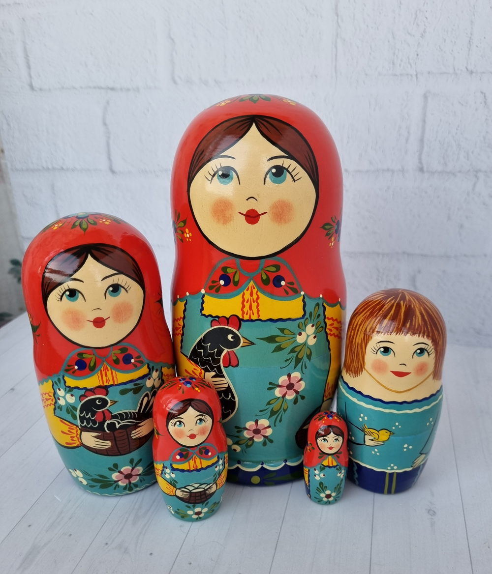 Матрешка "с курочкой" традиция 5мест