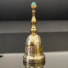 Колокольчик "Узорный с малахитом" в подарочном футляре