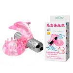 Розовое эрекционное виброкольцо-дельфин 3,8см Baile Love Dolphin Ring BI-010133-1