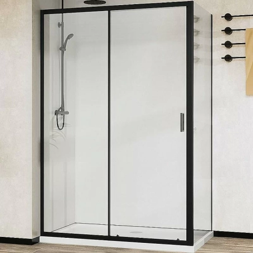 Душевой уголок Vincea City VSR-5CT9012CLB 120х90 стекло прозрачное/профиль черный