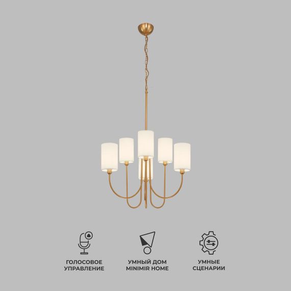 Подвесная люстра Eurosvet Abbey 60164/6 латунь Smart