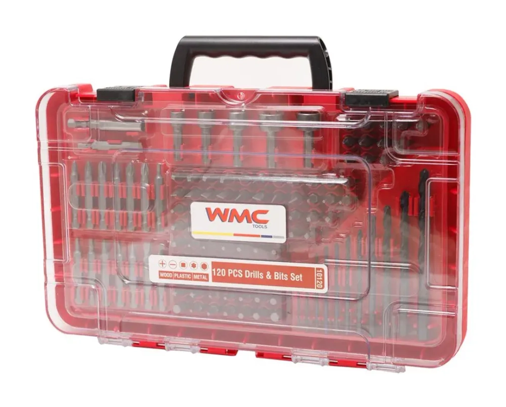 Набор бит и сверл 120пр. в пластиковом футляре WMC TOOLS WMC-10120