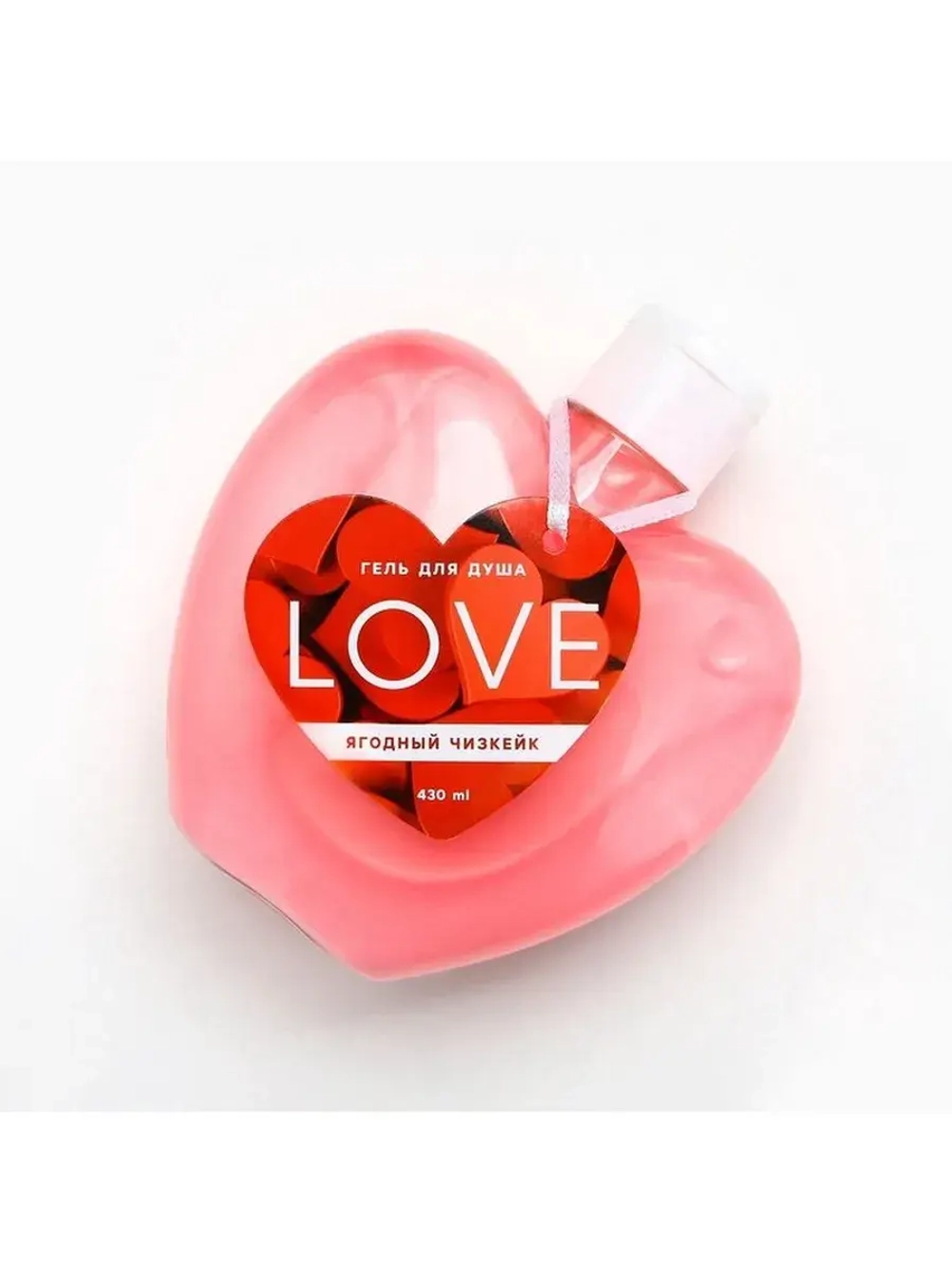 Гель для душа Love, 430 мл, аромат ягодного чизкейка, Чистое