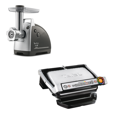 Мясорубка Moulinex ME687832 + Электрогриль Tefal GC716D12