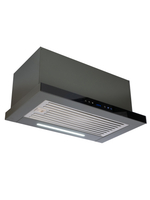 Вытяжка кухонная MACBI Perfa-60G-baf (GREY) серый, D150мм, 1200м3/ч, полновстраиваемая, мотор 230Ватт, стекло 60см, сенсорное управление + управление жестами