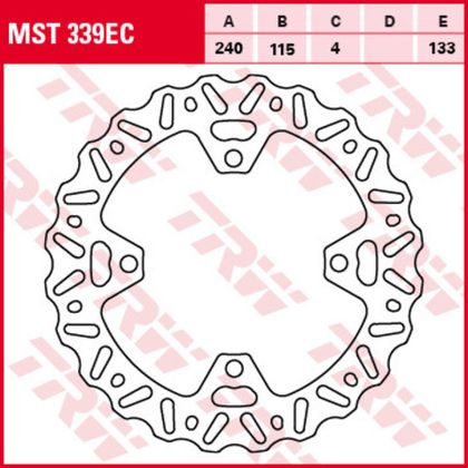 Диск тормозной TRW MST339EC