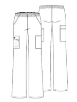 Брюки медицинские женские Dickies 86106 с эластичным поясом, красный, 48