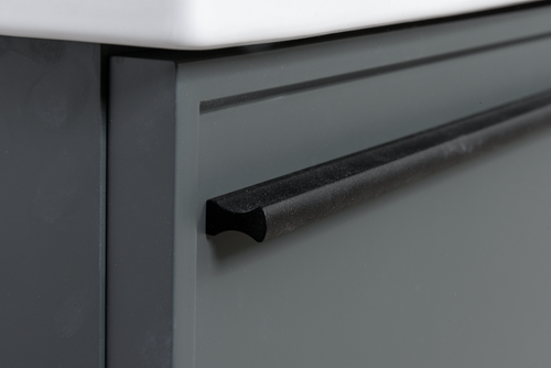 Тумба с раковиной La Fenice Elba Grigio Twin 80 см FNC-01-ELB-G-80-2 серо-зеленая матовая