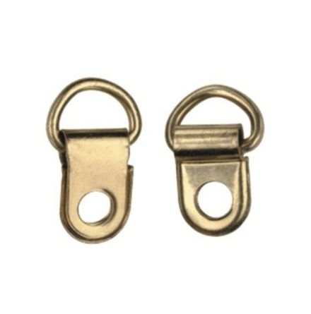 Петля для обуви с 1 отверстием штампованная 342, старая латунь [12]