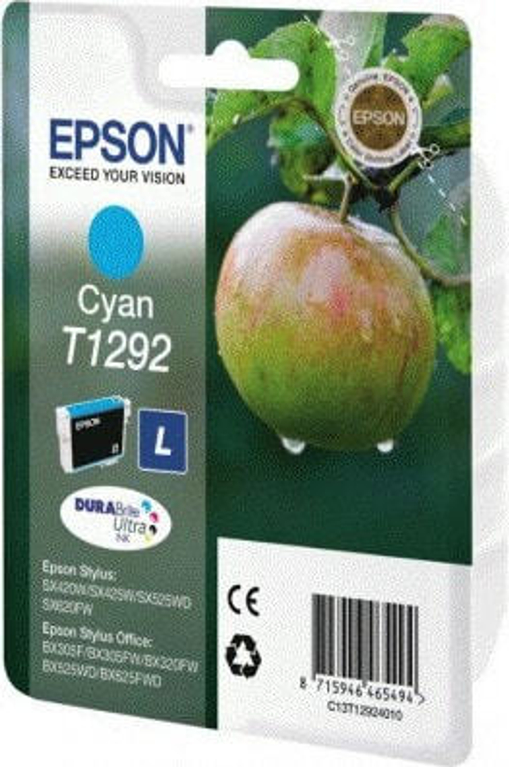 Картридж струйный Epson Apple Singlepack Cyan T1292 DURABrite C13T12924010
