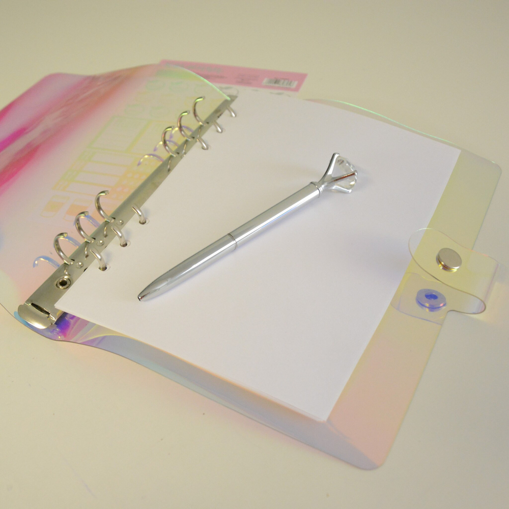 Обложка силиконовая (ПВХ) хамелеон с кольцевым механизмом,  формат А5