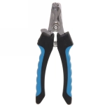 Когтерез для животных «ЗООУЛЬТРА», пружинный механизм, ручки прорезиненные - волна, цвет чёрный / голубой, 12см