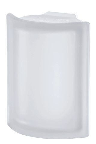 Угловой стеклоблок матовый бесцветный гладкий Vetroarredo Neutro ANGOLARE T SAT 19x4x15x8