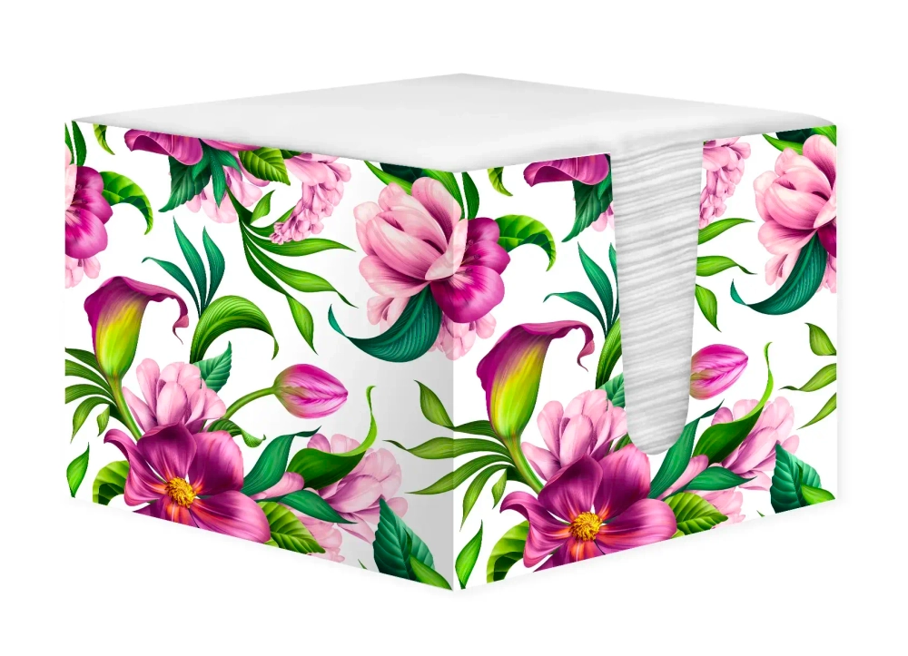 Салфетки бумажные ЛИЛИЯ Жардин 24*24см, 1 сл., 100л (коробка)