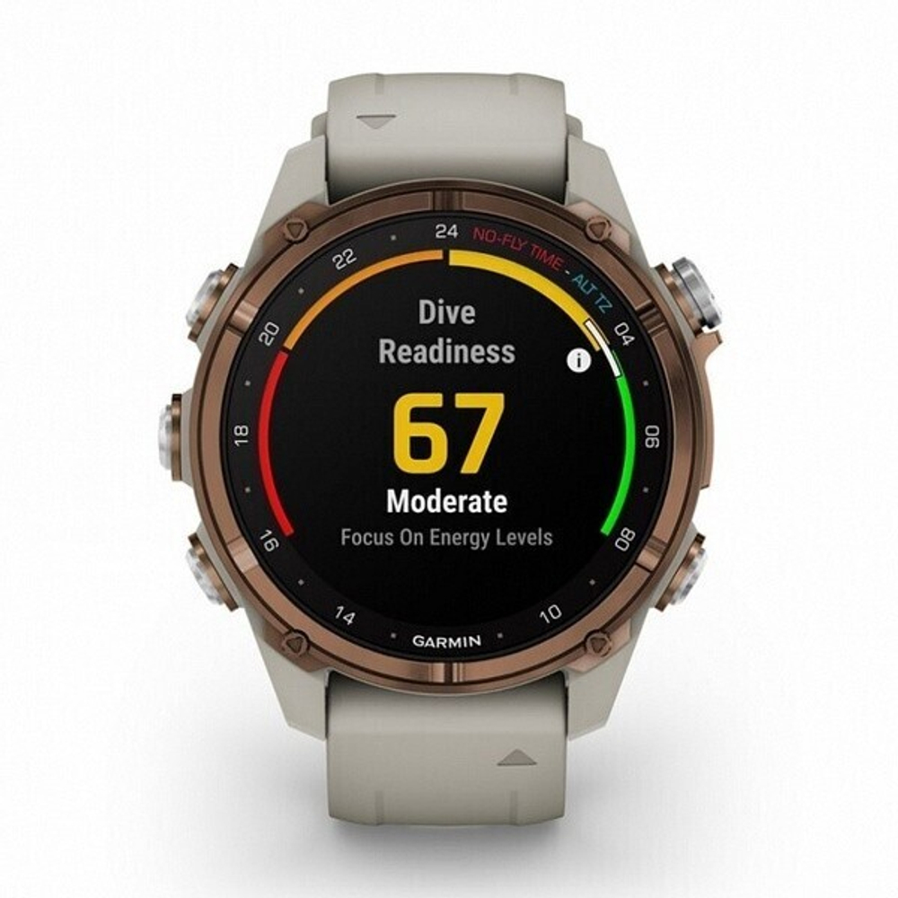 Умные часы Garmin Descent Mk3i титановый, бронзовый безель PVD/серый силиконовый ремешок 43 мм 010-02753-14