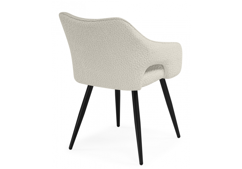 Стул на металлокаркасе Woodville Hera beige, black, ножки черные