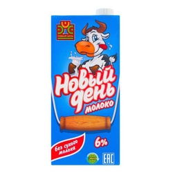 Молоко Новый День 6 % 1 л т/п