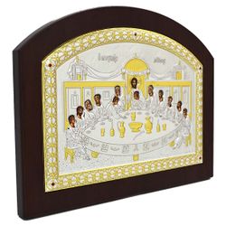 Тайная Вечеря. Икона в серебряном окладе.