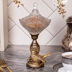 Сахарница стеклянная с крышкой Терра Сонг Бронза