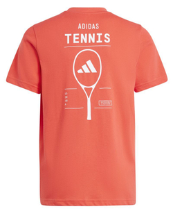 Футболка для мальчика теннисная Adidas Junior Aeroready Tennis Category Graphic - красный