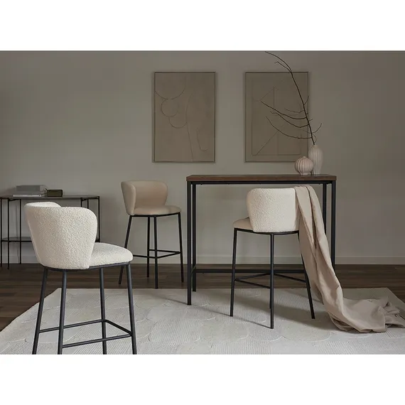 Барный стул Fluit 70 см, молочное букле