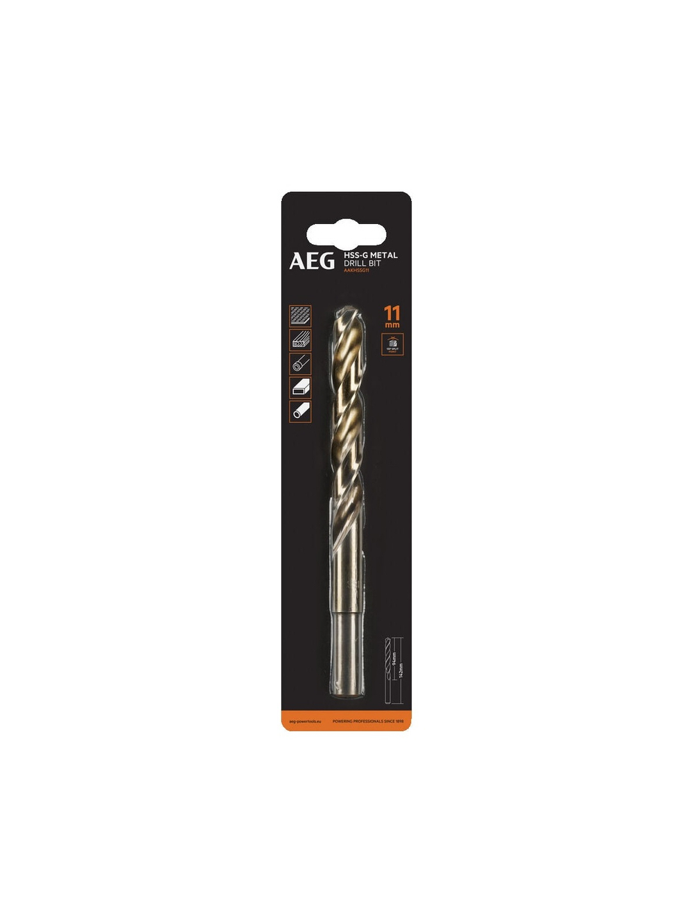 Сверло по металлу HSS-G (11х94х142 мм) AEG AAKHSSG11 4932479318