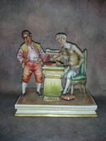 Статуэтка. Фарфор. У ростовщика. Capodimonte. Италия